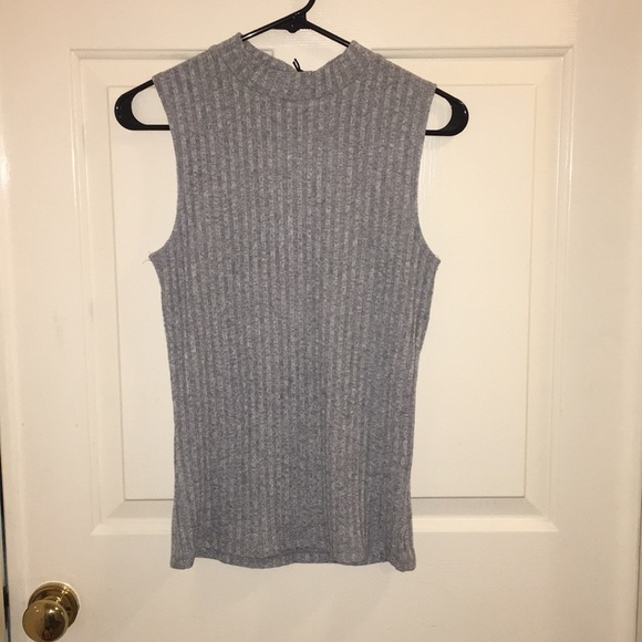 COPY - Grey Knit Sweater Tank Top - Picture 1 of 4